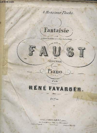FANTAISIE DE FAUST POUR PIANO.