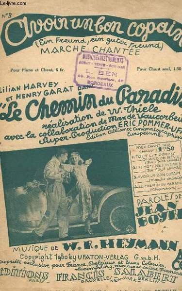 AVOIR UN BON COPAIN - N°3 - CHANT. | Immagine principale