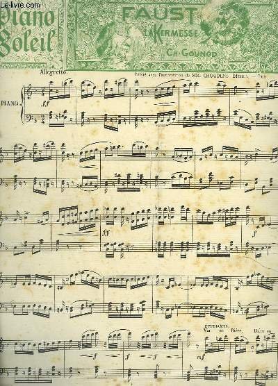 PIANO SOLEIL - SIXIEME ANNEE N°20 : FAUST - LAKERMESSE + MENUET.