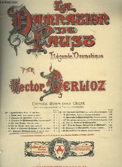 LA DAMNATION DE FAUST - N°16 BIS : CHANSON GOTHIQUE SEULE - LEGENDE DRAMATIQUE POUR PIANO ET CHANT EN FRANCAIS ET ALLEMAND.