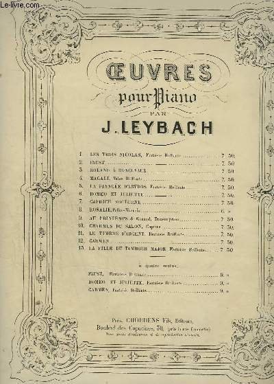 OEUVRES POUR PIANO N°2 : FAUST.