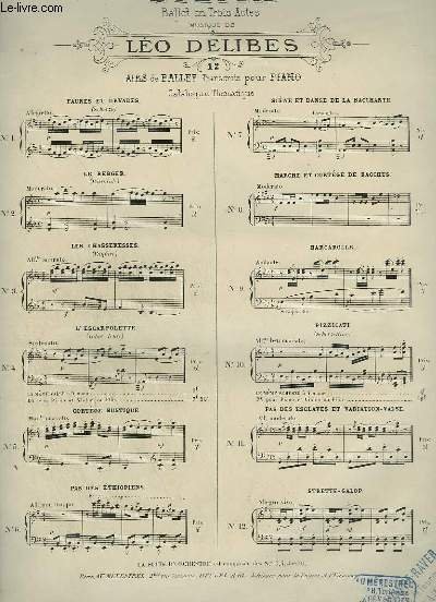SYLVIA - N°10 : PIZZICATI ( SCHERZETTINO) POUR PIANO.