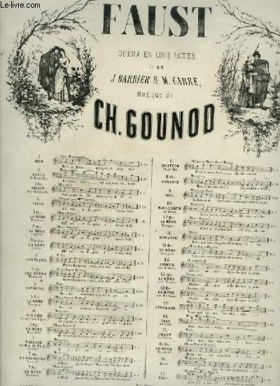 FAUST - N°4 BIS : PIANO ET CHANT MEZZO SOPRANO OU BARYTON.