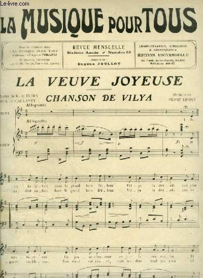 LA MUSIQUE POUR TOUS - SIXIEME ANNEE N°69 : LA …