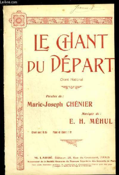 LE CHANT DU DEPART - CHANT NATIONAL - PARTITION POUR …