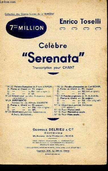 CELEBRE "SERENATA"