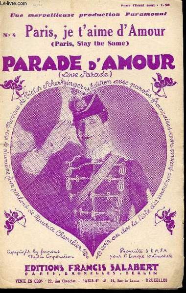 PARIS, JE T'AIME D'AMOUR - FOX BLUES CHANTE N°4