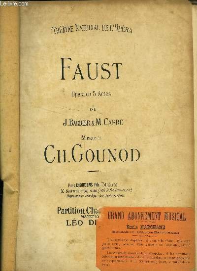 Faust opéra en 5 actes de J.Barbier et M.Carré