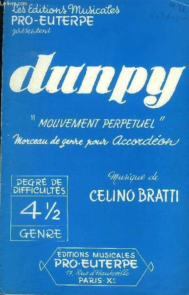 Dumpy " mouvement perpétuel", morceau de genre pour accordéon