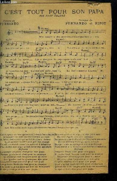 La coloniale/ La loterie nationale, chant populaire/ Le pain des …