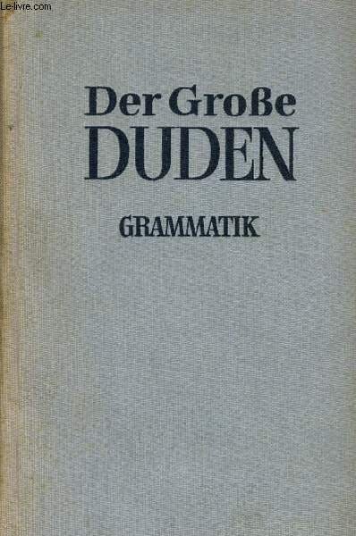 DER GRO�E DUDEN, BAND 4: GRAMMATIK | Immagine principale