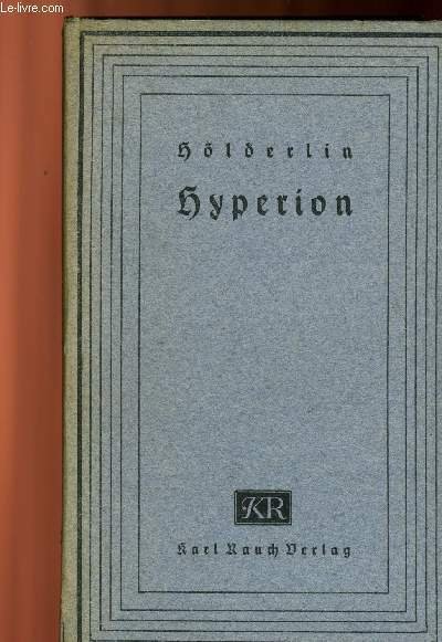 HYPERION oder DER EREMIT IN GRIECHENLAND | Immagine principale