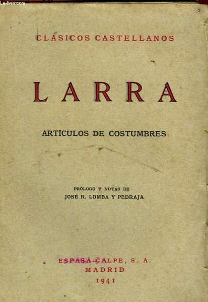 I, ARTICULOS DE COSTUMBRES | Immagine principale