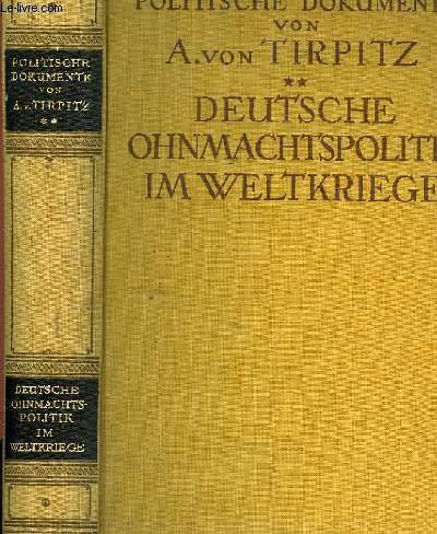 DEUTSCHE OHNMACHTSPOLITIK IM WELTKRIEGE | Immagine principale