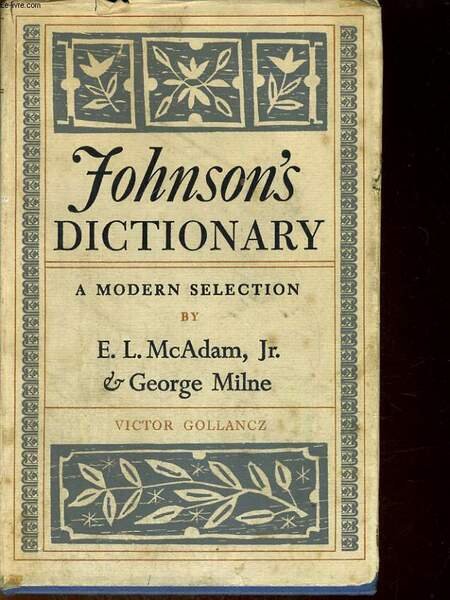 JOHNSON'S DICTIONARY | Immagine principale