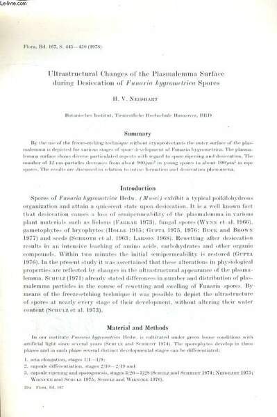 Ultrastructural changes of the Plasmalemma surface during desiccation of Funaria … | Immagine principale