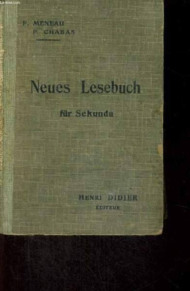 NEUES LESEBUCH F�R SEKUNDA. CLASSES DE SECONDE DES LYCEES ET … | Immagine principale