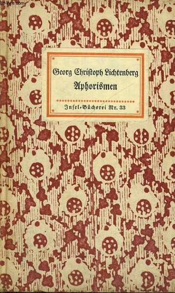 APHORISMEN. AUSGAW�HLT UND EINGELEITET VON ALBERT LEIZMANN. | Immagine principale