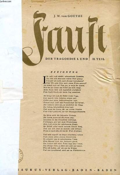 FAUST, Der Tragoedie