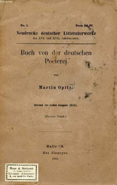 BUCH VON DER DEUTSCHEN POETEREI