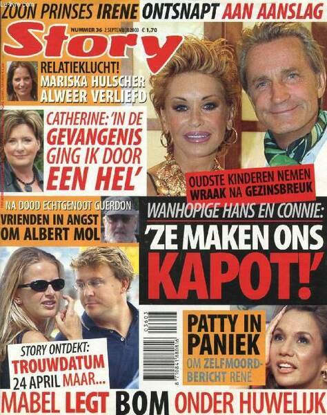 STORY, Nr. 36, SEPT. 2003 (Inhoud: Wanhopige hans en Connie: …