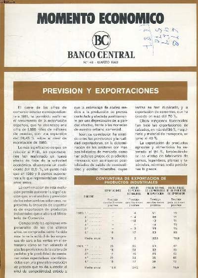 REVISTA MOMENTO ECONOMICO, LEGISLACION EMPRESARIAL Y FISCAL, BANCO CENTRAL, N�48, … | Immagine principale