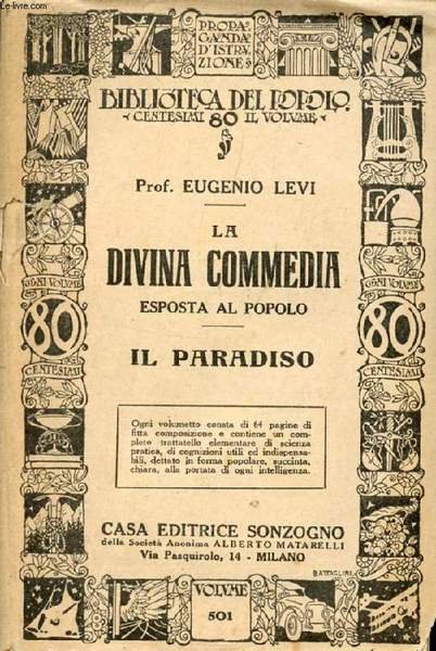 LA DIVINA COMMEDIA ESPOSTA AL POPOLO, IL PARADISO