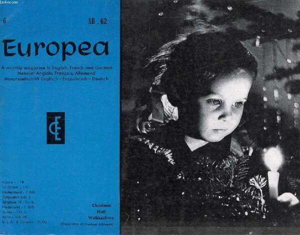 EUROPEA, 6, XII/62 (Contents: Christmas tree. Present-day youth. Stamps and …