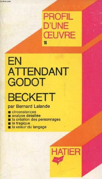 EN ATTENDANT GODOT, S. BECKETT (Profil d'une Oeuvre, 16) | Immagine principale