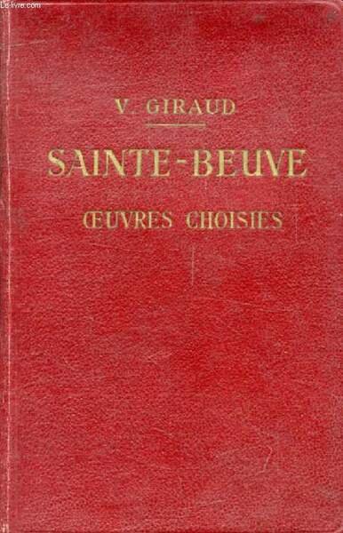 SAINTE-BEUVE, OEUVRES CHOISIES
