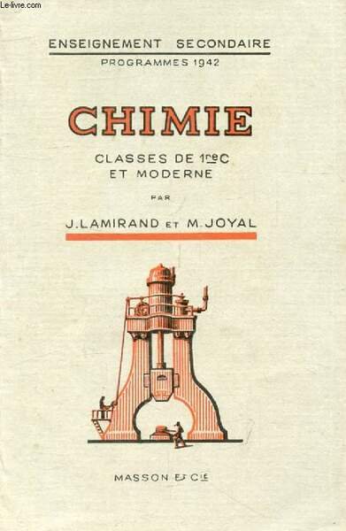 CHIMIE, CLASSES DE 1re C ET MODERNE | Immagine principale