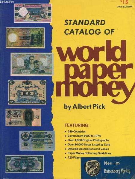 STANDARD CATALOG OF WORLD PAPER MONEY