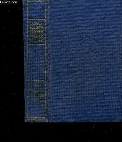 Langenscheidts Taschenwörterbuch der Französischen und Deutschen sprache / Dictionnaire de … | Immagine principale