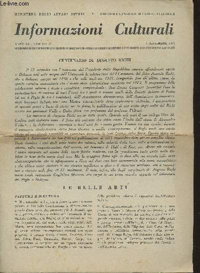 Informazioni Culturali Anno III-n°17- 5 Settembre 1950