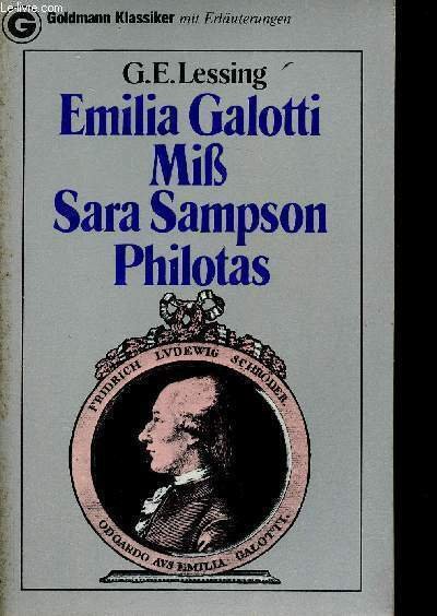 Emilia Galotti - Miss Sara Samspon - Philotas (Collection "Klassiker", …