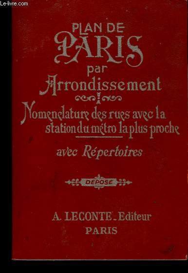 PLAN DE PARIS PAR ARRONDISSMENT