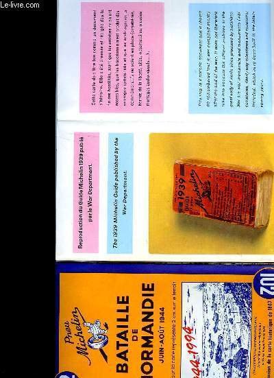 CARTE MICHELIN N�102 REPRODUCTION BATAILLE DE NORMANDIE JUIN-AOUT 1944