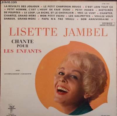 Pochette disque vinyle 33t - Lisette Jambel chante pour les …