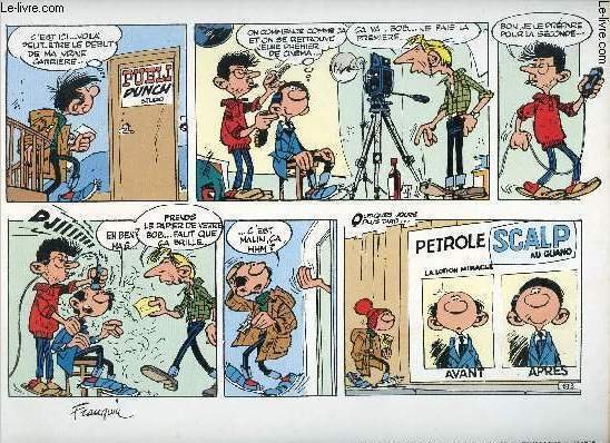 Planche bande dessin�e Gaston Lagaffe - P�trole Scalp, la lotion …