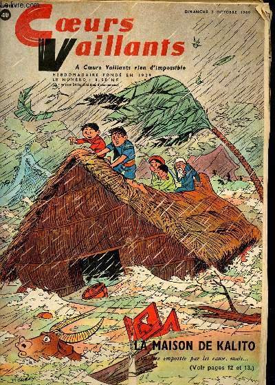 Coeurs Vaillants - ann�e 1960 - hebdomadaires n�40 + 41 …