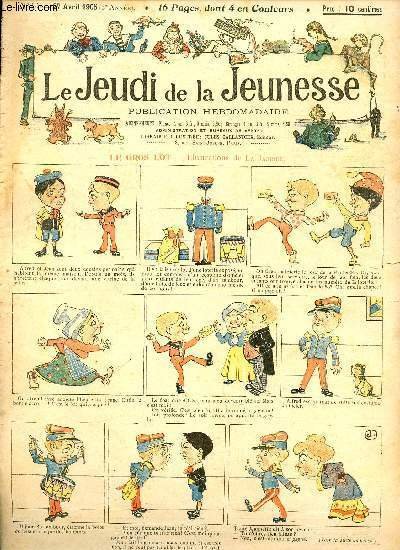 Le jeudi de la jeunesse - n� 53 - 27 avril 1905 - Le gros lot par Lajarrige - L�g�res erreurspar Testevuide - Le bon chocolat par Lo�s - La ch�vre de M. Pillon par Galland - Le g�nie par Adine - La r�compense par Hell� - .