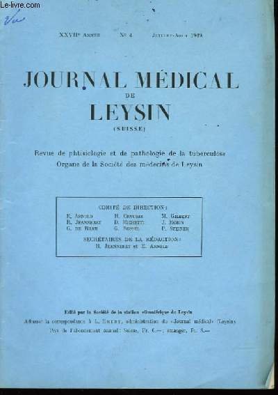 Journal Médical de Leysin (Suisse) N°4