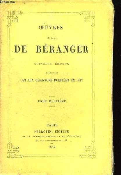 Oeuvres de Béranger. TOME II