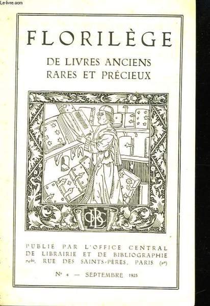 Florilège de livres anciens, rares et précieux. N°4 | Immagine principale