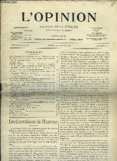 L'Opinion n°28, 10ème année. | Immagine principale