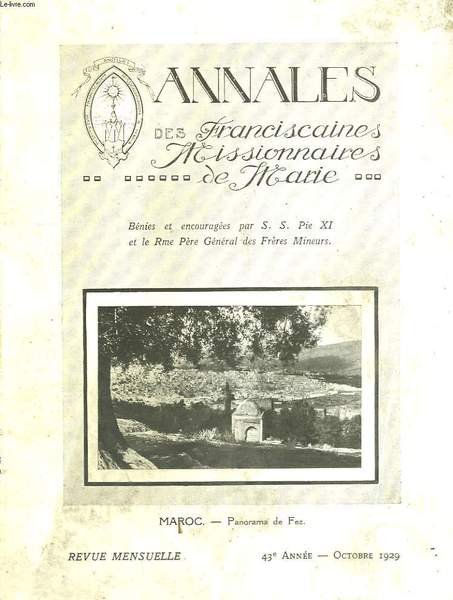 Annales des Franciscaines Missionnaires de Marie. 43ème année. | Immagine principale
