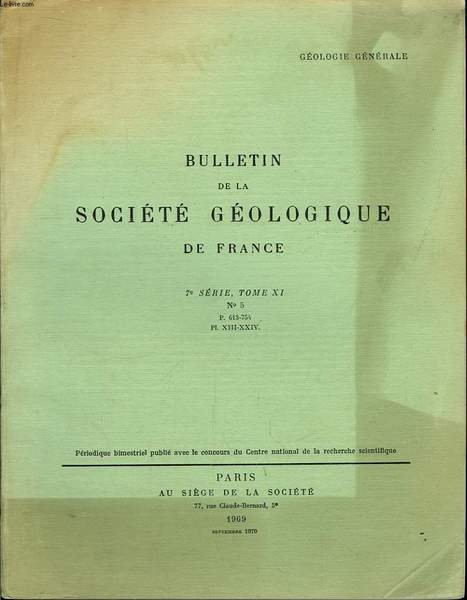 Bulletin de la Société Géologique de France. N°5 - TOME XI