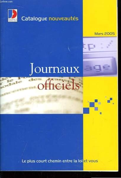 Catalogue des Nouveautés. Mars 2005