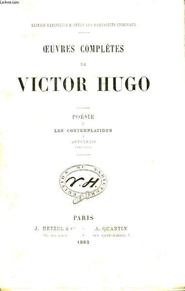Oeuvres complètes de Victor Hugo. Poésie, TOME V : Les … | Immagine principale