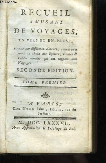 Recueil Amusant de Voyages. TOME 1er | Immagine principale